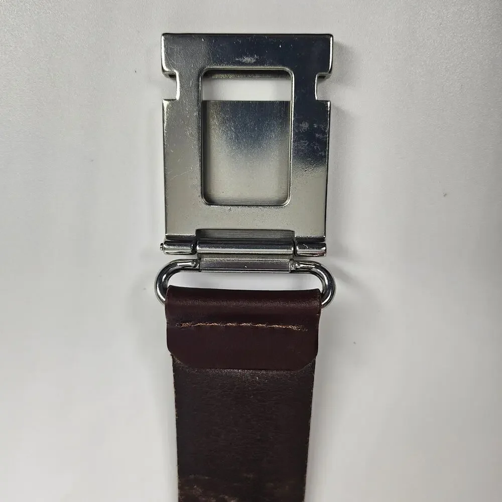 BANANA REPUBLIC GENUINE ITALIAN LEATHER BELT – WOMEN’S M –  HOLELESS LOCK BUCKLE
